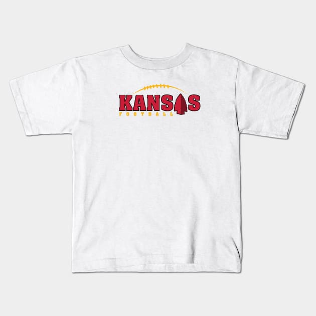 Kansas City Football Team Color Kids T-Shirt by Toogoo